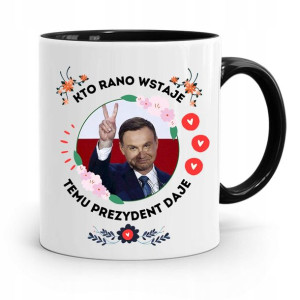 Kubek Czarny Prezydenta Andrzej Duda Pis Prezent