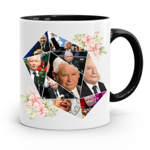 Kubek Czarny Śmieszny Pis Jarosław Kaczyński
