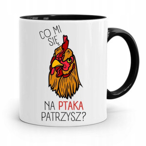Kubek Czarny Śmieszny Zabawny Co Mi Się Na Ptaka