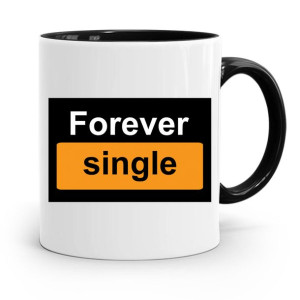 Kubek Czarny Śmieszny Zabawny Forever Single