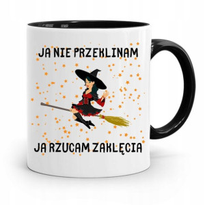 Kubek Czarny Śmieszny Zabawny Ja Nie Przeklinam