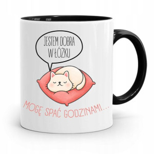 Kubek Czarny Śmieszny Zabawny Jestem Dobra W Łóżku