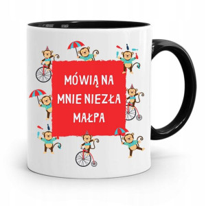 Kubek Czarny Śmieszny Zabawny Mówią Na Mnie Małpa