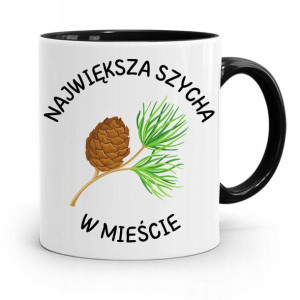Kubek Czarny Śmieszny Zabawny Największa Szycha