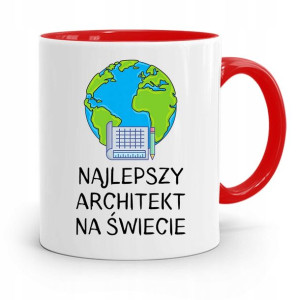 Kubek Czerwony Architekta Najlepszy Na Świecie
