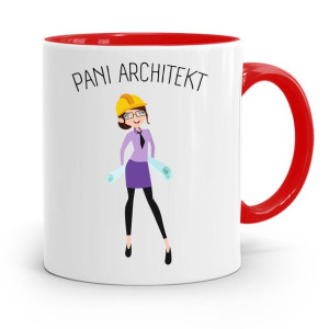Kubek Czerwony Architekta Pani Architekt Prezent