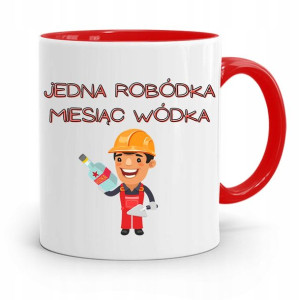Kubek Czerwony Budowlańca Majstra Fachowca Prezent