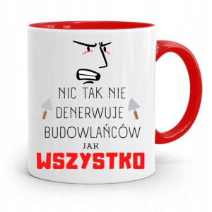 Kubek Czerwony Budowlańca Majstra Fachowca Prezent