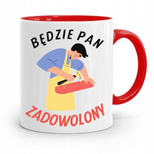 Kubek Czerwony Budowlańca Majstra Fachowca Prezent