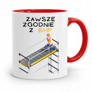 Kubek Czerwony Budowlańca Majstra Fachowca Prezent