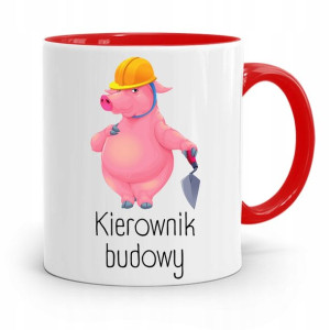 Kubek Czerwony Budowlańca Majstra Fachowca Prezent