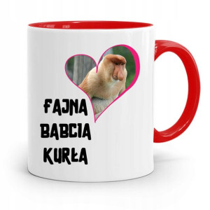 Kubek Czerwony Dla Babci Fajna Babcia Kurła