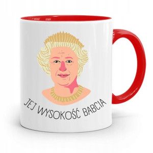 Kubek Czerwony Dla Babci Jej Wysokość Babcia