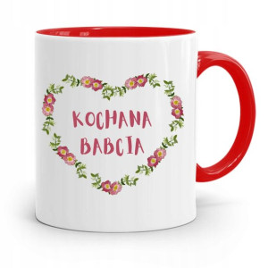 Kubek Czerwony Dla Babci Kochana Babcia