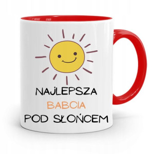 Kubek Czerwony Dla Babci Najlepsza Pod Słońcem