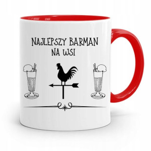 Kubek Czerwony Dla Barmana Najlepszy We Wsi