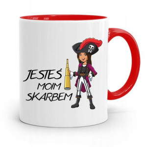 Kubek Czerwony Dla Chłopaka Jesteś Moim Skarbem