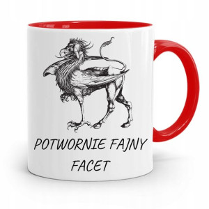 Kubek Czerwony Dla Chłopaka Potwornie Fajny Facet