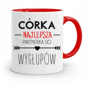 Kubek Czerwony Dla Córki Partnerka Do Wygłupów