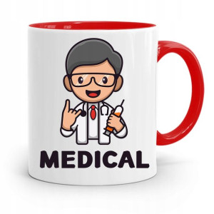 Kubek Czerwony Dla Doktora Medical