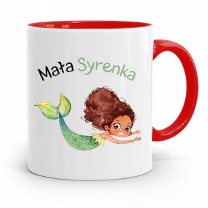Kubek Czerwony Dla Dzieci Mała Syrenka +imię