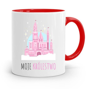 Kubek Czerwony Dla Dzieci Moje Królestwo +imię