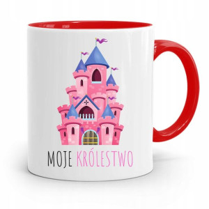 Kubek Czerwony Dla Dzieci Moje Królestwo +imię