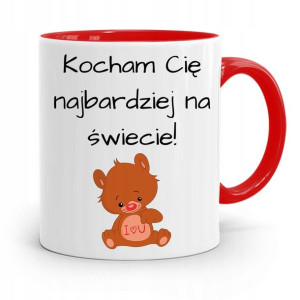 Kubek Czerwony Dla Dziewczyny Kocham Cię