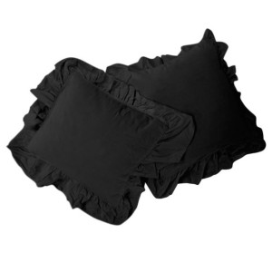 Poszewka bawełniana komplet BLACK 2x40x40 STONEWASHED