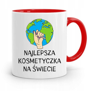 Kubek Czerwony Dla Kosmetyczki Najlepsza Prezent