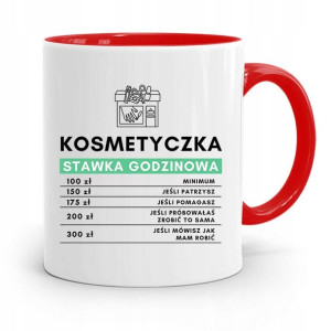 Kubek Czerwony Dla Kosmetyczki Stawka Godzinowa