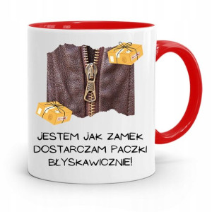 Kubek Czerwony Dla Kuriera Jestem Jak Zamek