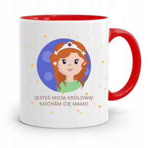 Kubek Czerwony Dla Mamy Jesteś Moją Królową