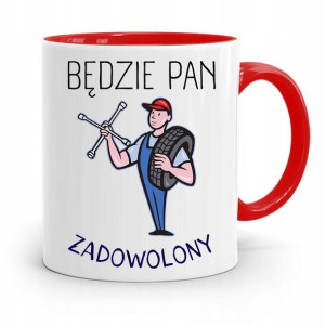 Kubek Czerwony Dla Mechanika Będzie Pan Zadowolony
