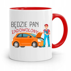 Kubek Czerwony Dla Mechanika Będzie Pan Zadowolony
