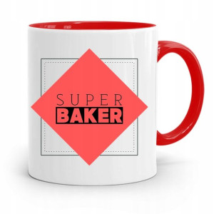 Kubek Czerwony Dla Piekarza Super Baker Prezent