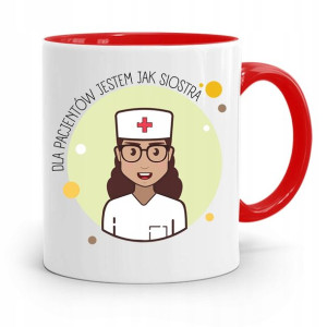 Kubek Czerwony Dla Pielęgniarki Jestem Jak Siostra