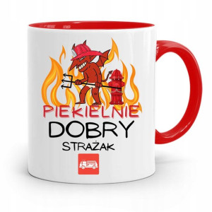 Kubek Czerwony Dla Strażaka Piekielnie Dobry