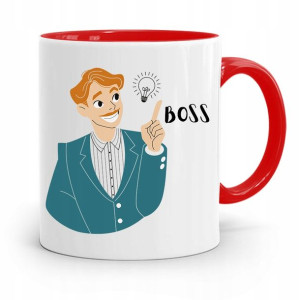 Kubek Czerwony Dla Szefa Boss Prezent