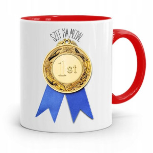 Kubek Czerwony Dla Szefa Szef Na Medal Prezent