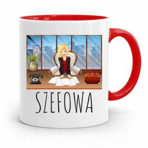 Kubek Czerwony Dla Szefowa Prezent