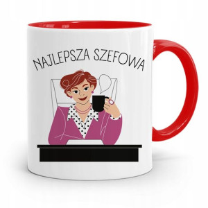 Kubek Czerwony Dla Szefowej Najlepsza Szefowa