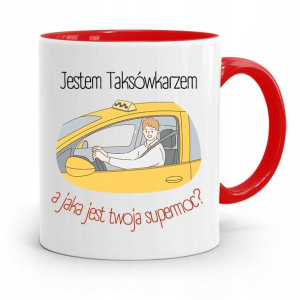 Kubek Czerwony Dla Taksówkarza Jestem Taksówkarzem