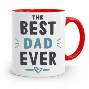 Kubek Czerwony Dla Taty Ojca Best Dad Ever Prezent