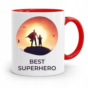 Kubek Czerwony Dla Taty Ojca Best Superhero