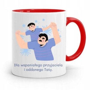 Kubek Czerwony Dla Taty Ojca Dla Oddanego Taty