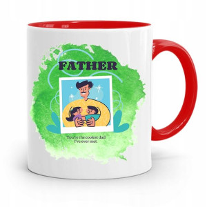 Kubek Czerwony Dla Taty Ojca Father Prezent