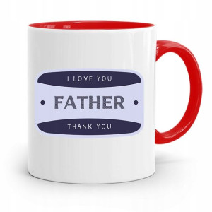Kubek Czerwony Dla Taty Ojca Father Thank You