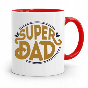 Kubek Czerwony Dla Taty Ojca Super Dad Prezent