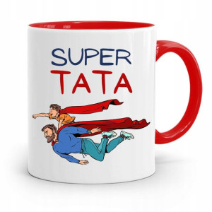 Kubek Czerwony Dla Taty Ojca Super Tata Prezent